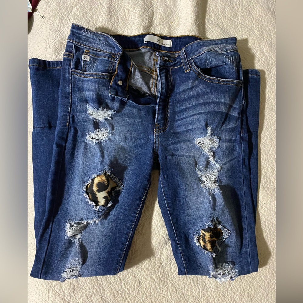 Women’s Skinny Jeans With Cheetah Print